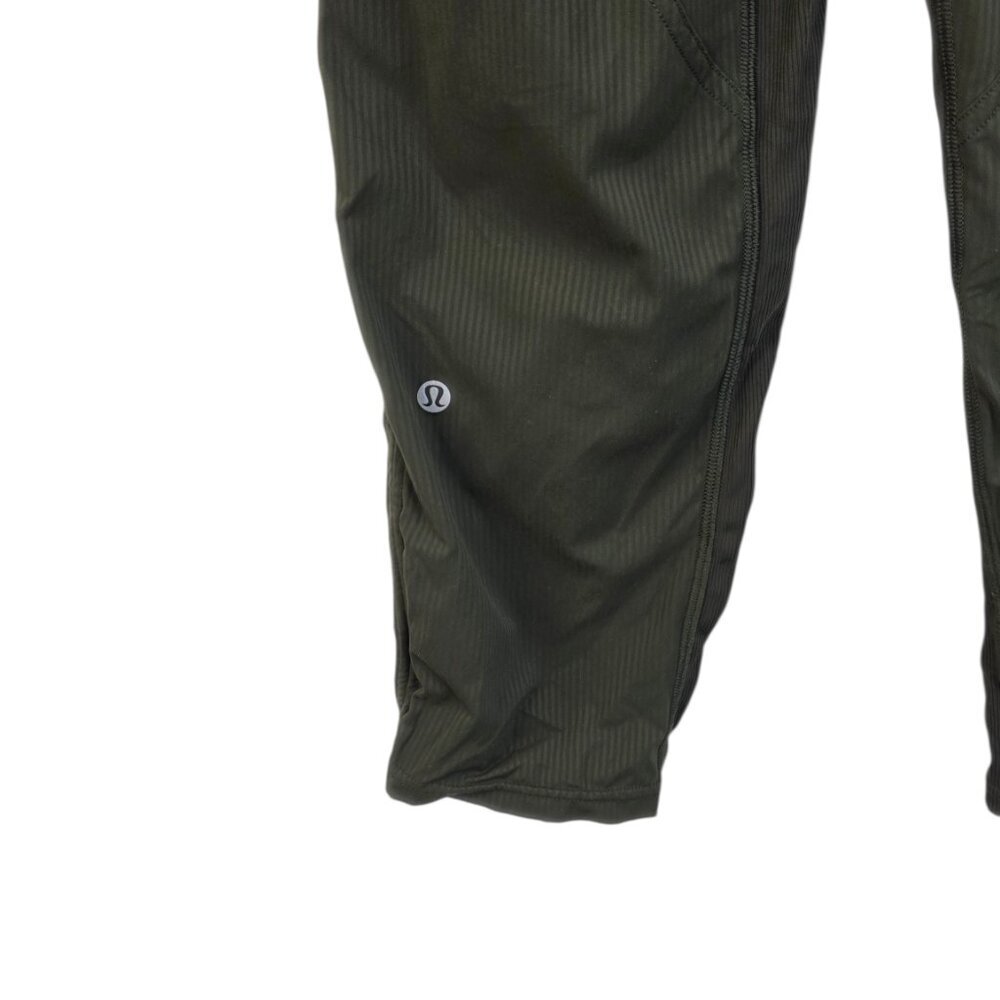 Lululemon Dance Studio Crop, 25" Dark Olive, Swift, Mid Rise, Athletic, Size 4 - Picture 4 of 10
